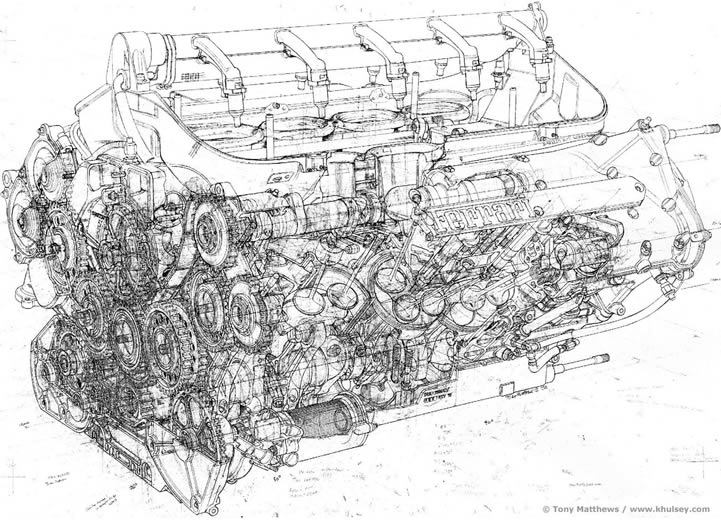 F1 honda motorcycle engine drawings #7
