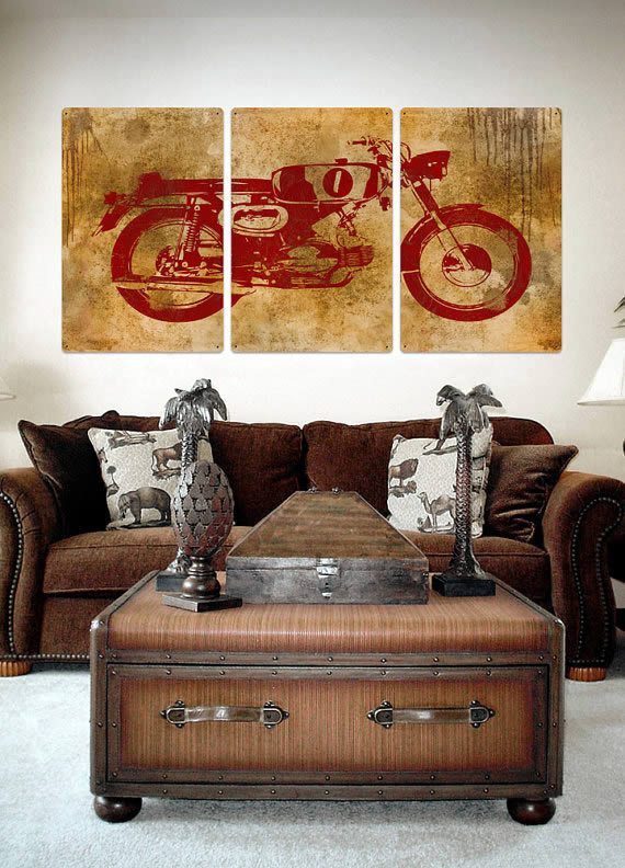 Motorcycle Metal Wall Art