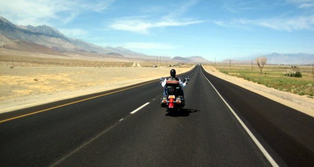 Motorcyclist on the Highway