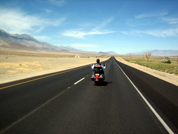 Motorcyclist on the Highway