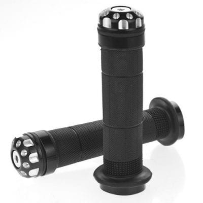 Krator TRHB110 1 Universal Motorcycle Spike Hand Handlebar Grip for Dual Throttle Cable 