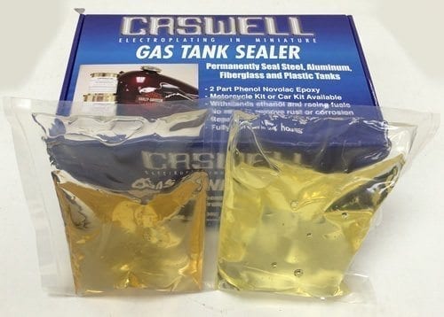 Caswell BLACK Gas Tank Sealer repair kit for 10 gallon motorcycle BLACK  MAGIC