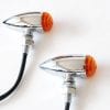 Mini Bullet Chrome Amber LED OZ-USA® Motorcycle Turn Signal Cruiser Chopper Custom Light - Image 3