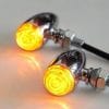 Mini Bullet Chrome Amber LED OZ-USA® Motorcycle Turn Signal Cruiser Chopper Custom Light - Image 5