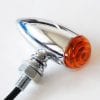 Mini Bullet Chrome Amber LED OZ-USA® Motorcycle Turn Signal Cruiser Chopper Custom Light - Image 6