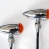 Mini Bullet Chrome Amber LED OZ-USA® Motorcycle Turn Signal Cruiser Chopper Custom Light - Image 7