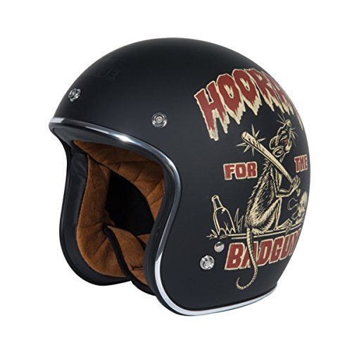 TORC T50 Route 66 3/4 Helmet with 'Lucky 13 Dirty Rat' Graphic