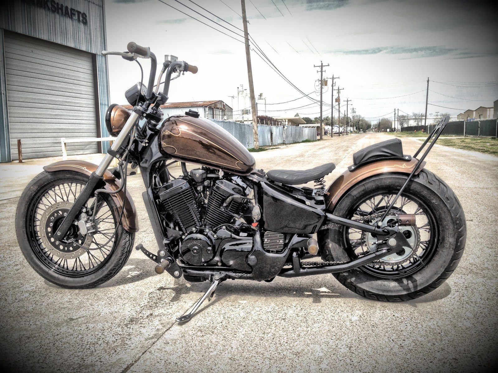 honda shadow bobber by tail end customs