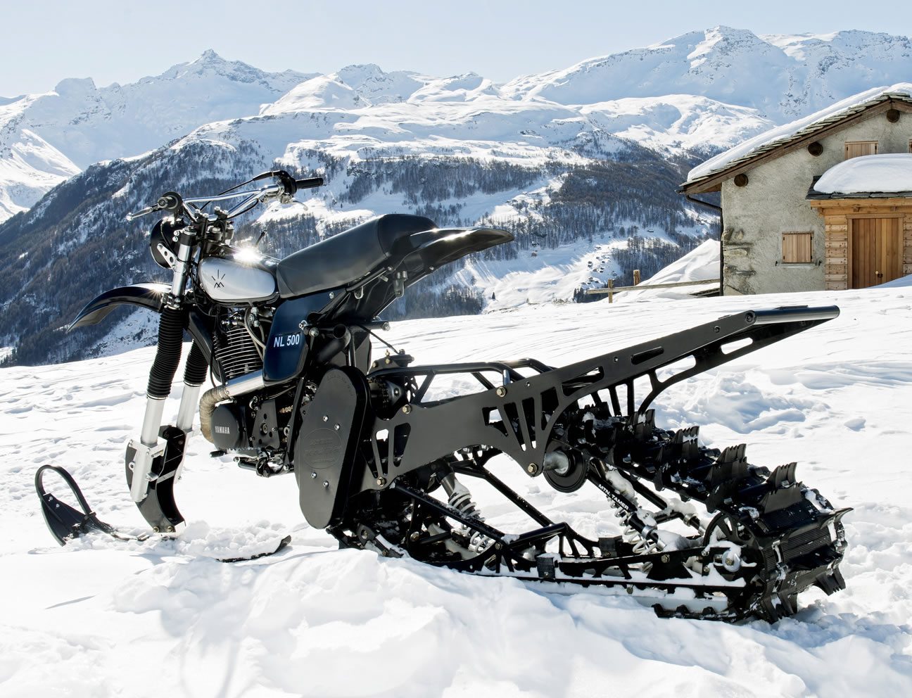 husqvarna nl500 snow bike - alps