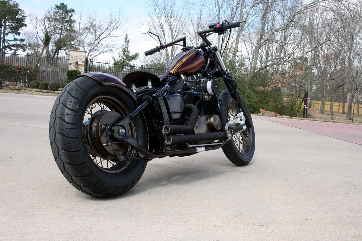thumbnail image 2 of Black Bobber Solo Seat With 3" Springs & Base For Yamaha V-Star 250 650 950 1100 1300 2 of 4