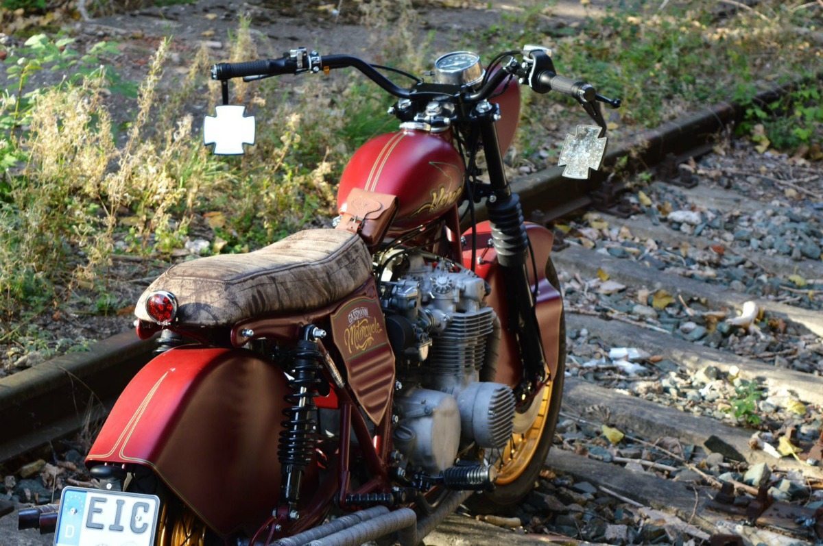 custom honda cb550f rear