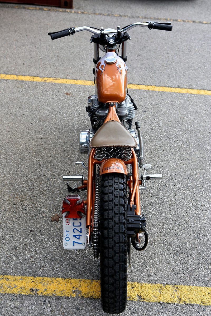 yamaha xs400 bobber tail view