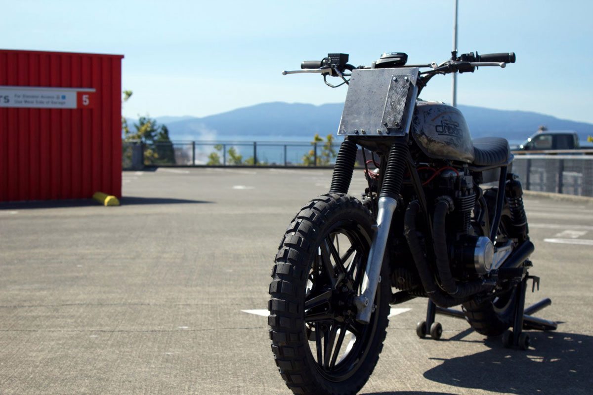 Custom Honda CB650 by droog moto - front