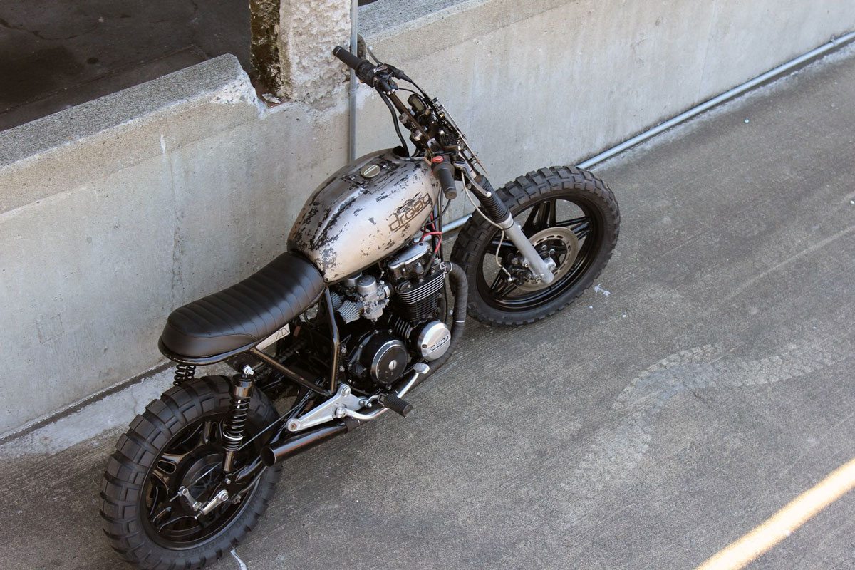 Custom Honda CB650 by droog moto - top