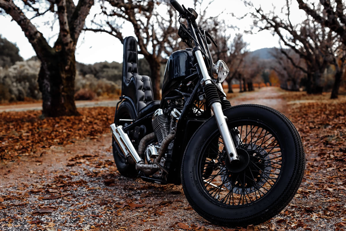 honda shadow bobber outside