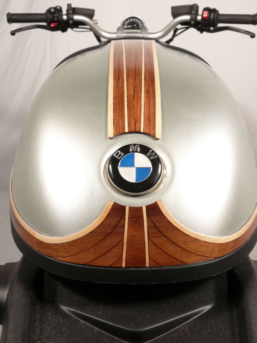 bmw r nine t wood veneer rear fender