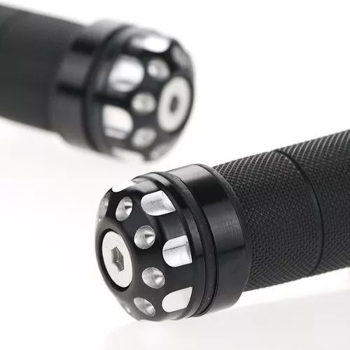 2 pc Custom Euro Style Anti-Skid Rubber Gel Black Anodized Billet Aluminum Bar End Cap Slider Hand Grip Left & Right 7/8" Handle Bar For Kawasaki Honda Yamaha Suzuki Street Sport Racing Standard Naked Bike Dirt Bike MX Cruiser Touring Motorcycle - Image 4