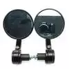 aegarage86® 2 x CUSTOM UNIVERSAL BLACK 3" ROUND BAR END MIRRORS FOR AFTERMARKET MOTORCYCLE CRUISER CHOPPER BOBBER CAFE RACER CLUBMAN BUELL TRIUMPH SPEED STREET TRIPLE APRILIA SHIVER 750 MOTO GUZZI - Image 4