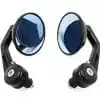 aegarage86® 2 x CUSTOM UNIVERSAL BLACK 3" ROUND BAR END MIRRORS FOR AFTERMARKET MOTORCYCLE CRUISER CHOPPER BOBBER CAFE RACER CLUBMAN BUELL TRIUMPH SPEED STREET TRIPLE APRILIA SHIVER 750 MOTO GUZZI - Image 5