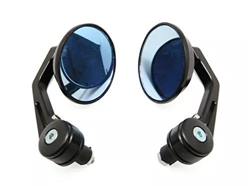 aegarage86® 2 x CUSTOM UNIVERSAL BLACK 3" ROUND BAR END MIRRORS FOR AFTERMARKET MOTORCYCLE CRUISER CHOPPER BOBBER CAFE RACER CLUBMAN BUELL TRIUMPH SPEED STREET TRIPLE APRILIA SHIVER 750 MOTO GUZZI - Image 5