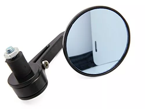 aegarage86® 2 x CUSTOM UNIVERSAL BLACK 3" ROUND BAR END MIRRORS FOR AFTERMARKET MOTORCYCLE CRUISER CHOPPER BOBBER CAFE RACER CLUBMAN BUELL TRIUMPH SPEED STREET TRIPLE APRILIA SHIVER 750 MOTO GUZZI - Image 7