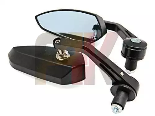 2 x CUSTOM UNIVERSAL BLACK BLADE SPEAR KNIFE STYLE 7/8" HANDLEBARS BAR END MIRRORS FOR CUSTOM MOTORCYCLE CRUISER CHOPPER BOBBER CAFE RACER CLUBMAN BUELL TRIUMPH SPEED STREET TRIPLE APRILIA SHIVER 750 MOTO GUZZI