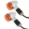 Astra Depot 2x Amber Lens Chrome Housing Bullet Front Rear Turn Signal Blinker Indicator Light For Motorcycle Street Standard Custom Bike Cruiser Bobber Chopper - Image 8