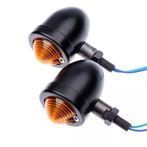 2x Custom Black Anodized Billet Aluminum Bullet Shape Panhead Turn Signal Light Mounting Universal For Bobber Chopper Clubman Cruiser Café Racer Bike - Image 3