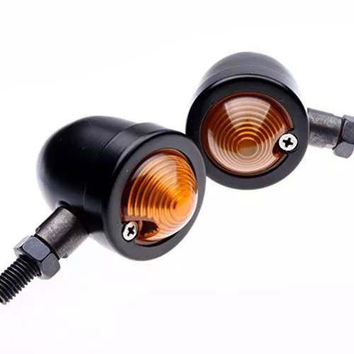 2x Custom Black Anodized Billet Aluminum Bullet Shape Panhead Turn Signal Light Mounting Universal For Bobber Chopper Clubman Cruiser Café Racer Bike - Image 10