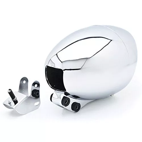 Krator 6 3/4 Custom Chrome Headlight Head Light for any Harley, Honda, Yamaha, Suzuki, Kawasaki, Custom Bike, Cruiser, Choppers - Image 4