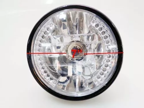 7'' Motorcycle Amber 26 LED Halo Headlight Turn Signal with 35W HID 6000W for Harley Honda Suzuki Kawasaki Yamaha - Image 6