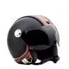 ARROW AV-84 Vintage Deluxe - black Retro Jet Vespa Vintage Bobber Scooter Helmet MOTO ECE certified - XS - Image 4