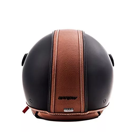 ARROW AV-84 Vintage Deluxe - black Retro Jet Vespa Vintage Bobber Scooter Helmet MOTO ECE certified - XS - Image 9