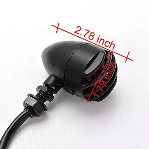 Matte Black Grille Bullet Amber Turn Signal Indicator Blinker Light For Harley BMW Ducati Benelli Aprilia Victory - Image 4