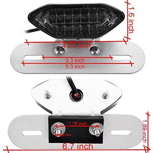 Astra Depot Smoke Lens 20 LED License Plate Mount Turn Signal Brake Stop Running Tail Integrated Light Lamp For Honda Kawasaki Yamaha Suzuki - Image 4