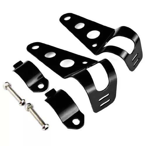 BUNDLE - 2 items: 3" Round Bar End Side Mirrors 7/8" Handlebar + Headlight Bracket Black 30mm-42mm For Cruiser Chopper Bobber Café Racer - Image 8