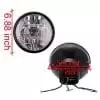 BUNDLE - 2 items: Combo 35W 7" Head Turn Signal Light + Headlamp Mount Bracket 27mm-32mm Cruiser Chopper Bobber Café Racer - Image 3