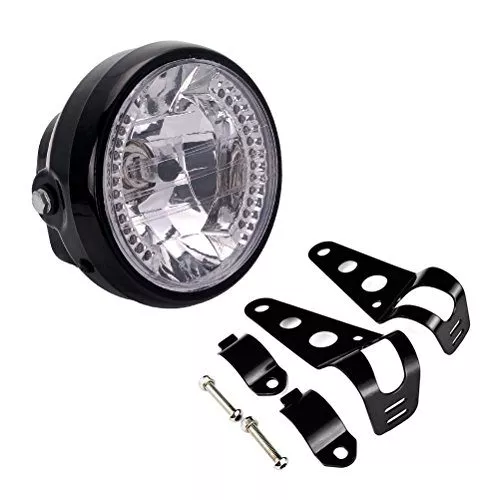 BUNDLE - 2 items: Combo 35W 7" Head Turn Signal Light + Headlamp Mount Bracket 27mm-32mm Cruiser Chopper Bobber Café Racer - Image 2