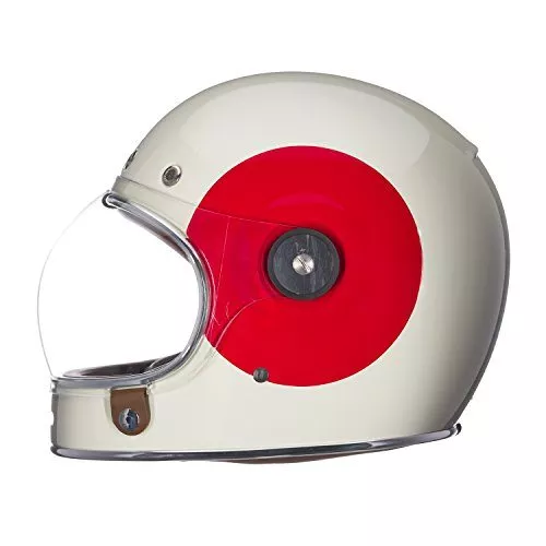 Bell TT Adult Bullitt Sports Racing Motorcycle Helmet - Cream/Red - Medium