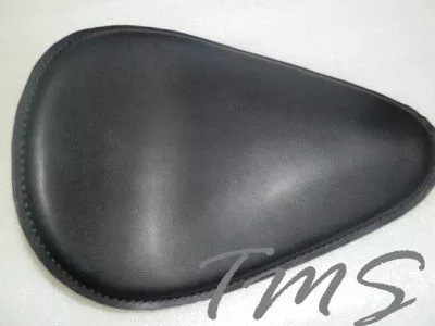 Black 11.8" Softail Solo Seat For Harley Chopper Bobber Custom With Chrome Bracket & 3" Coil Springs - Image 4