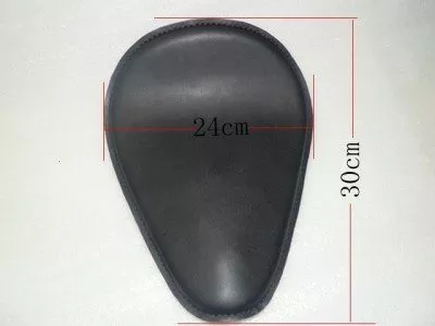 Black 11.8" Softail Solo Seat For Harley Chopper Bobber Custom With Chrome Bracket & 3" Coil Springs - Image 6