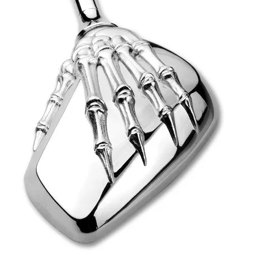 Chrome Billet Skull Hand Side Mirror for Yamaha Chopper Bobber FJR1300 Raider 2x - Image 4