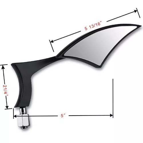 Custom Black Blade Side Mirror for Yamaha Bobber Chopper Midnight Roadliner Raider 2x - Image 3