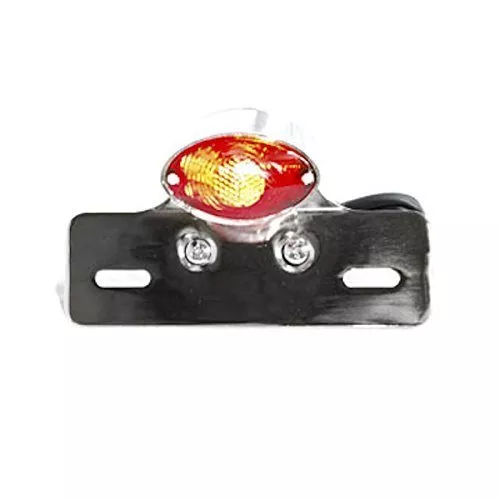 Ediors Custom Motorcycle Cateye Rear Tail Light with Integrated Brake Light and License Plate Light/bracket Universal Custom Fit Taillight Fendor Eliminator - Will Fit to Any Bike, Sport Bike, Harley, or Chopper Harley Davidsons, Suzuki, Honda, Kawasaki Cruisers - Image 3