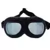 Ediors WWII RAF Vintage Pilot Style Flying Motorcycle Motorcross Biker Café Racer Cruiser Chopper Touring Helmet Goggles Sun UV Wind Eye Protect Black Frame Reflective Mirror Lens - Image 3