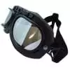 Ediors WWII RAF Vintage Pilot Style Flying Motorcycle Motorcross Biker Café Racer Cruiser Chopper Touring Helmet Goggles Sun UV Wind Eye Protect Black Frame Reflective Mirror Lens - Image 4