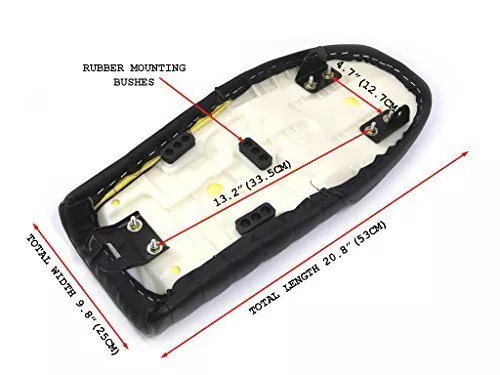 High Quality Black Universal Scrambler / Brat Bike Motorcycle Motorbike Seat - Image 6