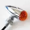 Mini Bullet Chrome Amber LED OZ-USA® Motorcycle Turn Signal Cruiser Chopper Custom Light - Image 6