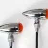 Mini Bullet Chrome Amber LED OZ-USA® Motorcycle Turn Signal Cruiser Chopper Custom Light - Image 7