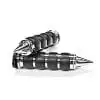 Krator Motorcycle Molded Rubber Chrome Hand Handlebar Grips Grip Chrome Grips Fits Cruisers Choppers Harley Davidson, Suzuki, Kawasaki, Yamaha, Honda with 1" inch Throttle Grips Bar Ends - Image 4